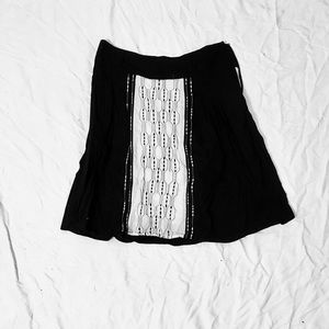 Black and white miniskirt